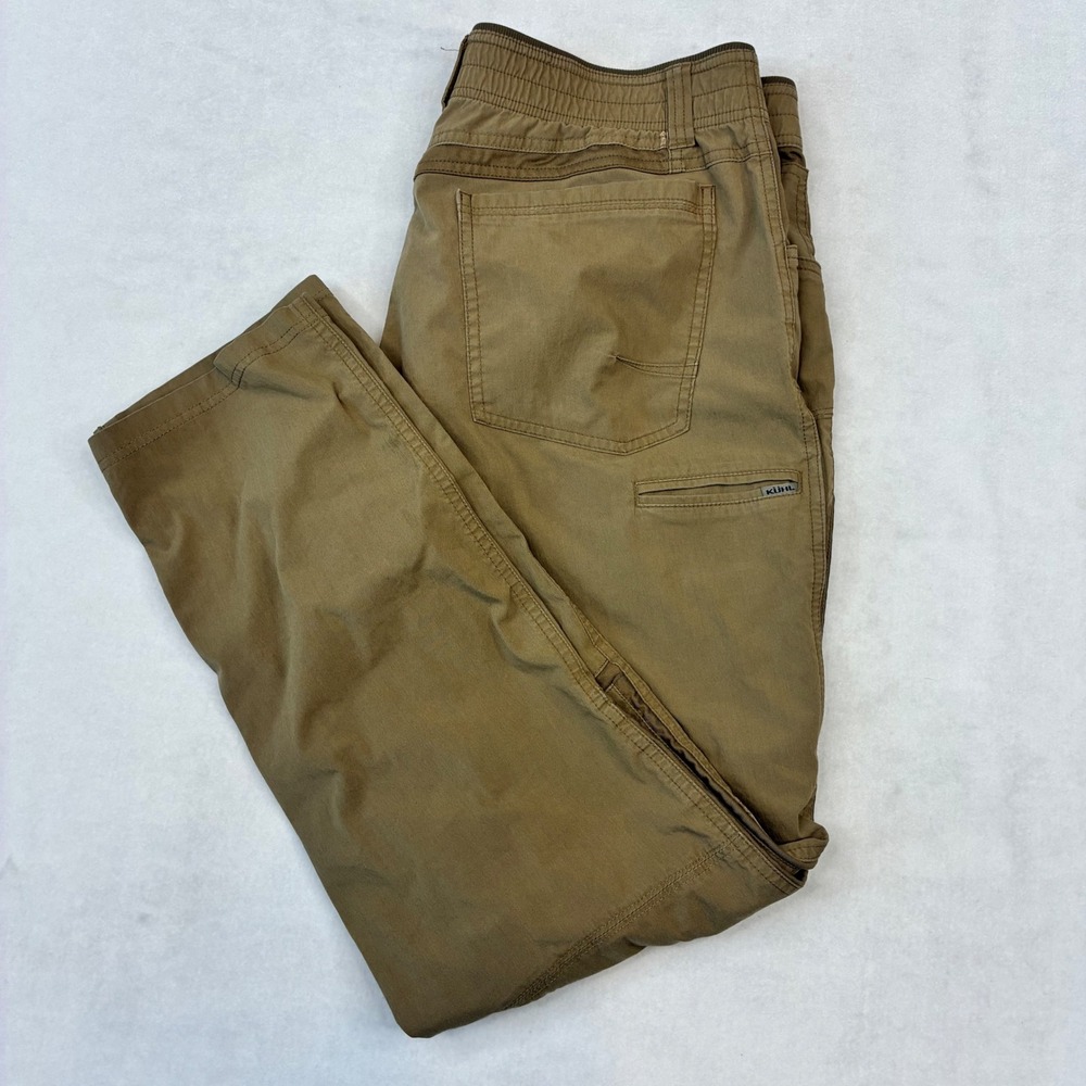 KUHL Free Radikal Pants Mens 36x30 Khaki Tan 5370 Stretch Hiking Utility